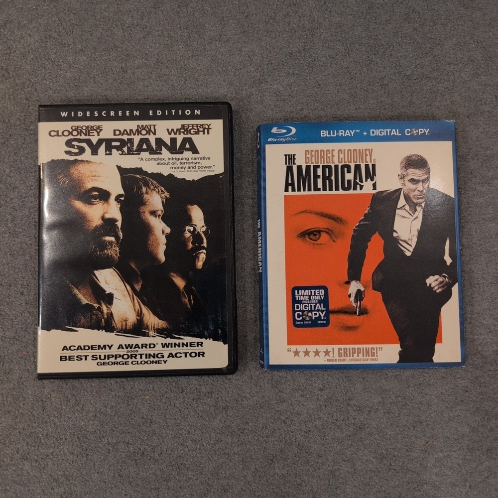 George Clooney Movie Bundle The American Blu-ray Syriana DVD Widescreen Edition - Picture 1 of 2